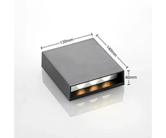 Lindby Ugar LED lauko sieninis šviestuvas, 13 cm aukštyn/žemyn