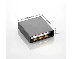 Lindby Ugar LED lauko sieninis šviestuvas, 13 cm aukštyn/žemyn