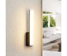 Lucande Lisana LED sieninis šviestuvas, IP44, vertikalus