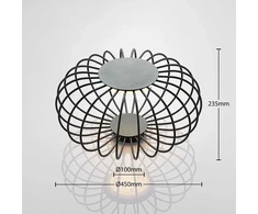 Lucande Lusine LED lubinis šviestuvas juodos spalvos