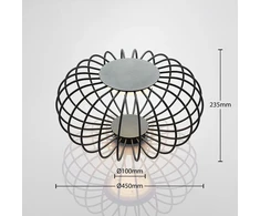 Lucande Lusine LED lubinis šviestuvas juodos spalvos