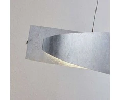 Marija LED pakabinamas šviestuvas, vertikalus gaubtas, sidabrinis