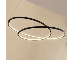 Mirasu LED pakabinamas šviestuvas, spiralės formos, juodas