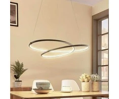 Mirasu LED pakabinamas šviestuvas, spiralės formos, juodas
