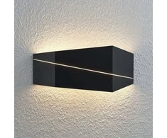Nikolae LED sieninis šviestuvas, 40 cm, juodas