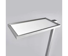 Sidabrinės spalvos biuro LED toršeras Dorean