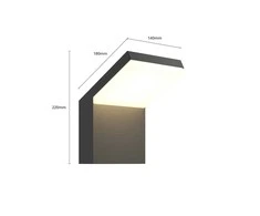 Yolena į apačią nukreiptas LED lauko sieninis šviestuvas
