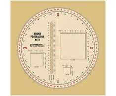 M-Tac Ecopybook Tactical Ruler Protractor round (130mm) NATO Liniuotė/matlankis