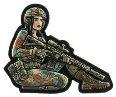 M-Tac patch Tactical girl NO2 Yakuza Brunet PVC Antsiuvas