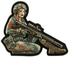 M-Tac Patch Tactical girl №2 Yakuza Redhead PVC Antsiuvas