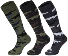 MA-GA Winter Socks Esercito Cotton Blend Ilgos žieminės kojinės, 3 porų pakuotė