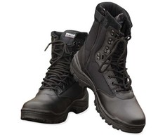 Mil-Tec Juodas Tactical Boots with YKK Zipper – taktiniai batai su šoniniu užtrauktuku