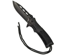 Mil-Tec One-Hand Knife Paracord w/ Fire Starter Sulankstomas išgyvenimo peilis