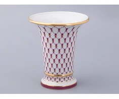 LOMONOSOV IMPERIAL PORCELAIN FLOWER VASE Raudonas NET EMPIRE 20 CM