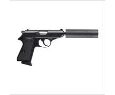 Airsoft pistoletas Walther PPK/S SD 6 mm, žalias gas