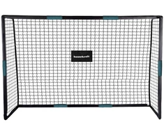 Bauerkraft Metaliniai futbolo vartai su treniruočių tinklu, 180 × 120 × 60 cm, juodai mėlyni
