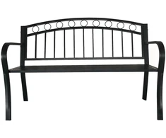 Bauerkraft metalinis sodo suoliukas, 125 cm, juodas