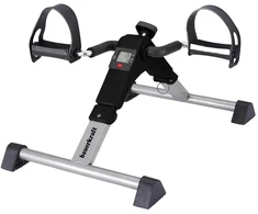 Bauerkraft Sulankstomas reabilitacinis pedalų treniruoklis 2 viename su LCD ekranu, juodas