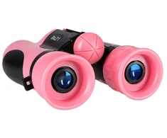 Ikonka Vaikiški žiūronai paukščiams ir dangui stebėti, 8 × 21 mm, HD, su dėklu, rožiniai
