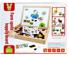 Kathay Haster Daugiafunkcinė medinė edukacinė lenta 2 viename