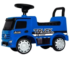 Kathay Haster Mercedes-Benz Antos TRUCK vaikiškas pasispiriamas automobilis su garso ir šviesos funkcijomis, mėlynas