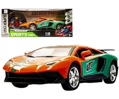 Kathay Haster Oranžinis sportinis automobilis su LED žibintais ir nuotolinio valdymo pultu