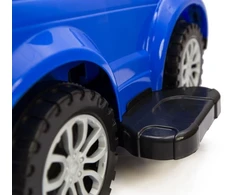 Kathay Haster Vaikiškas stumiamas automobilis 2 viename su garso signalu ir stūmimo rankena, mėlynas