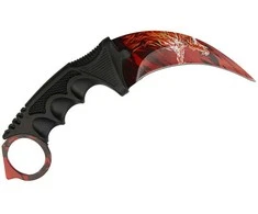 Bosch CS:GO Karambit peilis Raudona Dragon