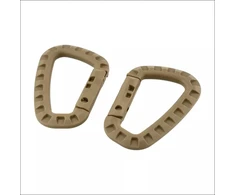 Mfh Max Fuchs Max Fuchs Plastikinis D-formos rudas karabinas 7 mm x 8.5 cm