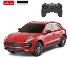 RASTAR Porsche Macan Turbo 1:24 raudonas nuotoliniu būdu valdomas automobilis