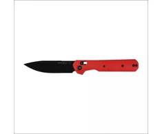 Sulankstomas peilis KNIVESPL The First Sandvik 14C28N, raudonas G10, juoda PVD danga