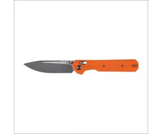 Sulankstomas peilis KNIVESPL The First Sandvik 14C28N, oranžinė G10, Stonewashed/Satin
