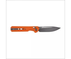Sulankstomas peilis KNIVESPL The First Sandvik 14C28N, oranžinė G10, Stonewashed/Satin