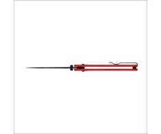 Sulankstomas peilis KNIVESPL The First Sandvik 14C28N, raudonas G10, juoda PVD danga