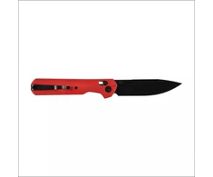 Sulankstomas peilis KNIVESPL The First Sandvik 14C28N, raudonas G10, juoda PVD danga