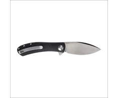 Sulankstomas peilis Trollsky Knives Mandu EVO MTE013 Liner Lock Satin MagnaCut Juodas CarbonTex G10