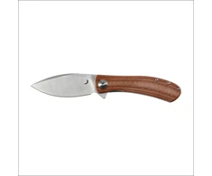 Sulankstomas peilis Trollsky Knives Mandu EVO MTE007 Liner Lock Satin 14C28N, ruda Micarta