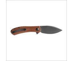 Sulankstomas peilis Trollsky Knives Mandu EVO MTE006 Liner Lock Pilkas Stonewashed 14C28N Brown Micarta