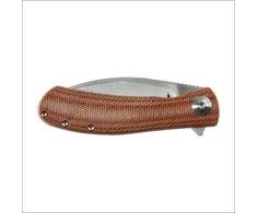 Sulankstomas peilis Trollsky Knives Mandu EVO MTE007 Liner Lock Satin 14C28N, ruda Micarta