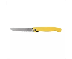 Sulankstomas peilis Victorinox Swiss Classic Pikutek 6.7838.FC1 su dantytu geležtės kraštu, geltonas