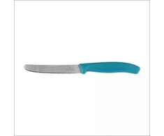 Victorinox Swiss Classic 6.7834.C1 virtuvinis peilis, dantytas, su užapvalintu galiuku, žalias