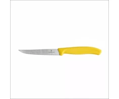 Virtuvinis peilis steikui ir picai Victorinox Swiss Classic 6.7238.C1 dantytais ašmenimis, geltonas