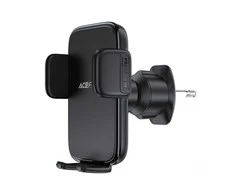 Acefast D27 Auto Gaisa Ventilācijas Telefonu Turētājs 4.5 - 6.7 Ierīcēm Universāls Klips Montāža 360° Rotācija Melns