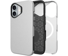 Dėklas Perfectionists Triangle Mag Case Apple iPhone 15 sidabrinis