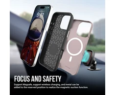 Dėklas Perfectionists Triangle Mag Case Apple iPhone 15 Pro Max rožinio aukso