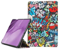 Dėklas Reach Smart Leather Samsung X200/X205 Tab A8 10.5 2021 graffiti