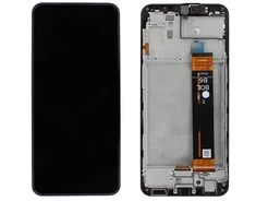 Ekranas Samsung A236 A23 5G su lietimui jautriu stikliuku ir rėmeliu originalus Juodas (service pack)