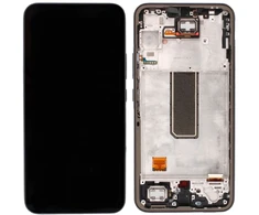 Ekranas Samsung A346 A34 5G su lietimui jautriu stikliuku ir rėmeliu originalus Awesome Graphite (service pack)