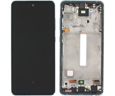 Ekranas Samsung A525 A52 4G/A526 A52 5G su lietimui jautriu stikliuku ir rėmeliu originalus Awesome Mėlyna (service pack)