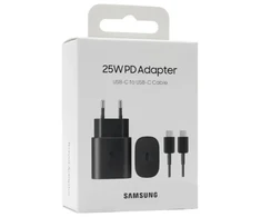 Įkroviklis Samsung EP-TA800XBEGWW 25W + Type-C kabelis 25W juodas